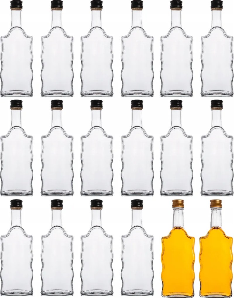 10x 500 ml-es díszpalack Bor Tinktúra Gyümölcslé Almabor Whisky Rum