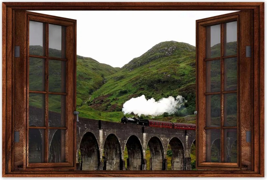 Poszterek 60x40 Gőzmozdony híd