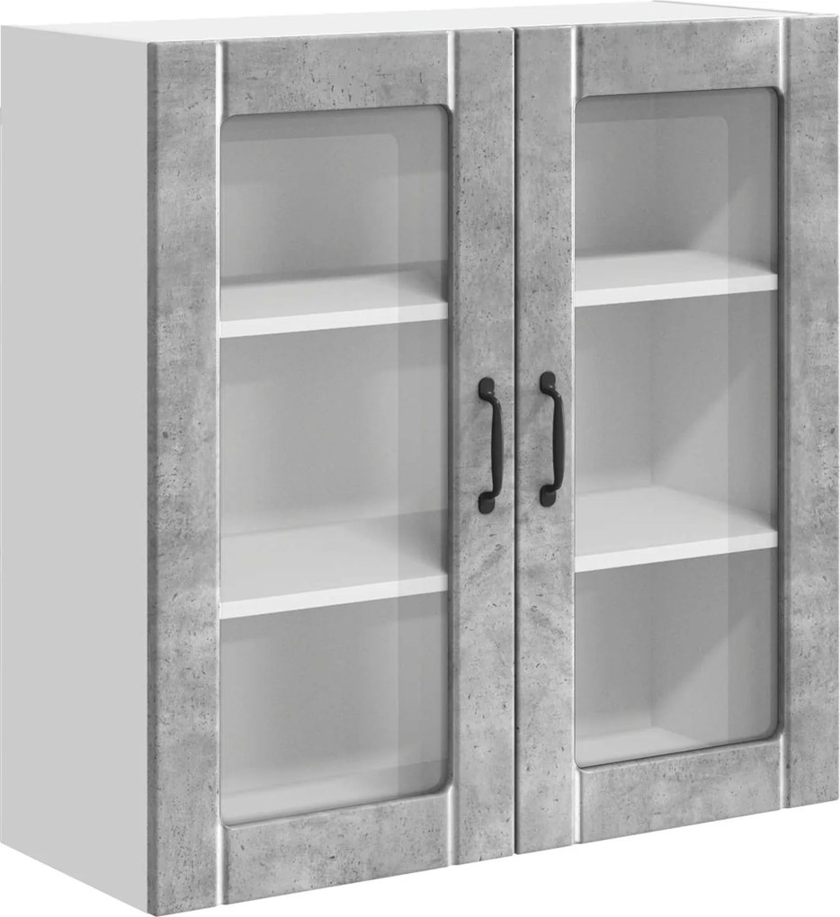 vidaXL Konyhaszekrény Beton Szürke 80 x 31 x 80 cm Faanyag