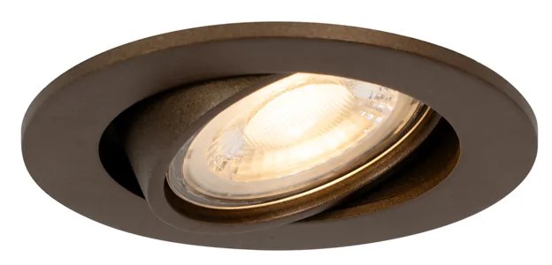 Modern süllyesztett spotlámpa sötét bronz, dönthető - Cisco