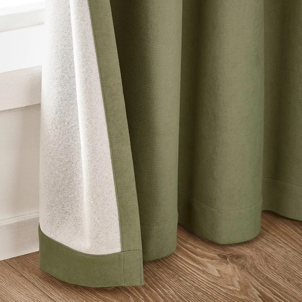 Khaki bársony sötétítő függöny szett 2 db-os 117x229 cm Wilson – Catherine Lansfield