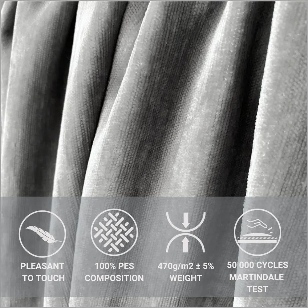 Világosszürke ágyneműtartós boxspring ágy 200x200 cm Voyage – Maison de Rêve