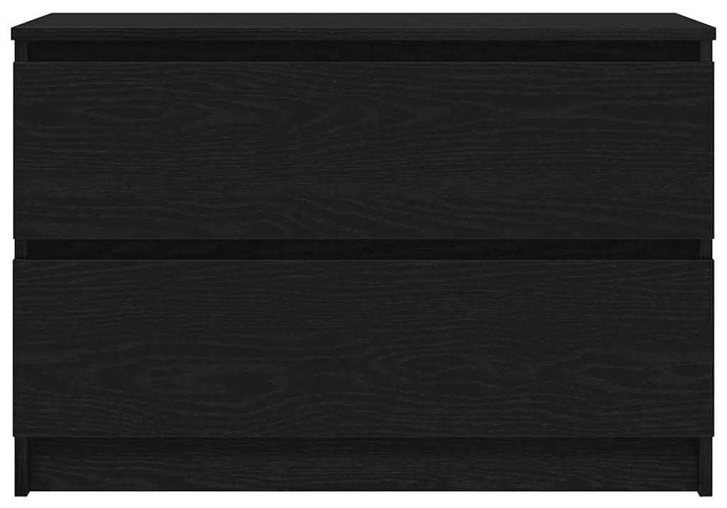 fekete szerelt fa TV-szekrény 80x35x54 cm