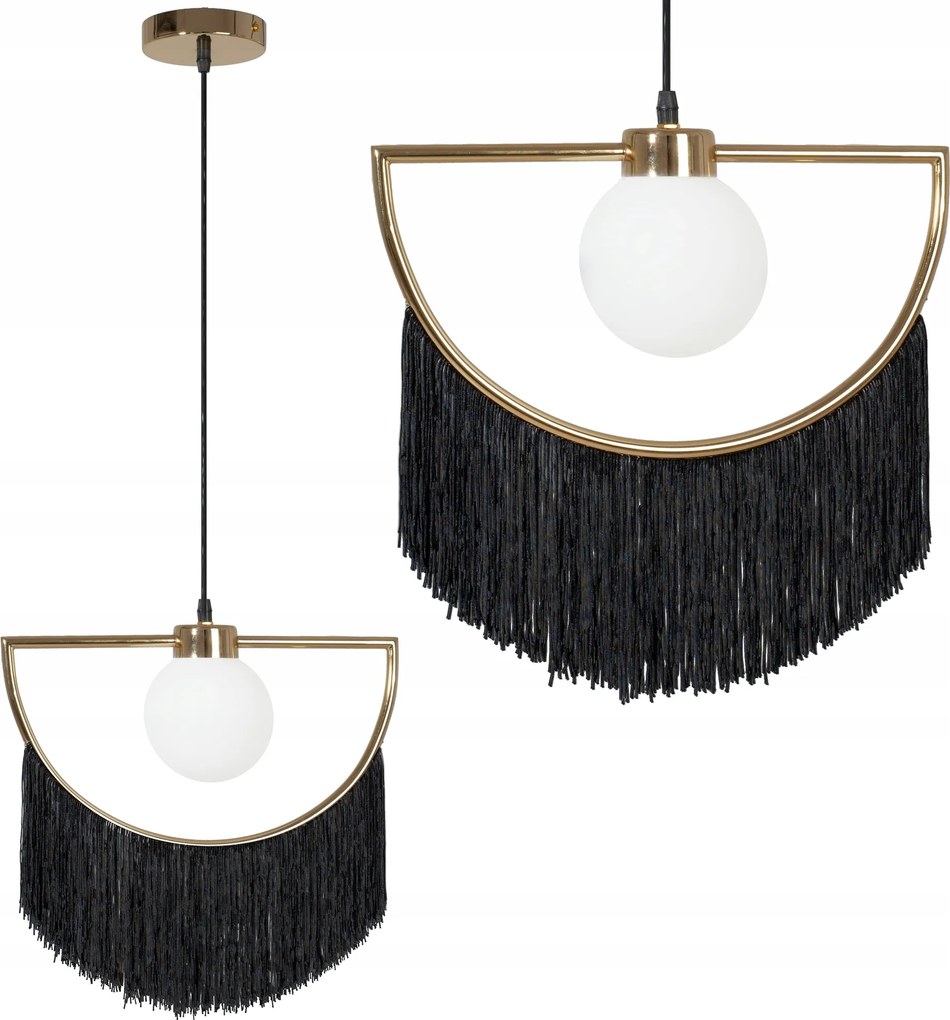 Függő Mennyezeti Lámpa Fekete Arany Glamour Gold