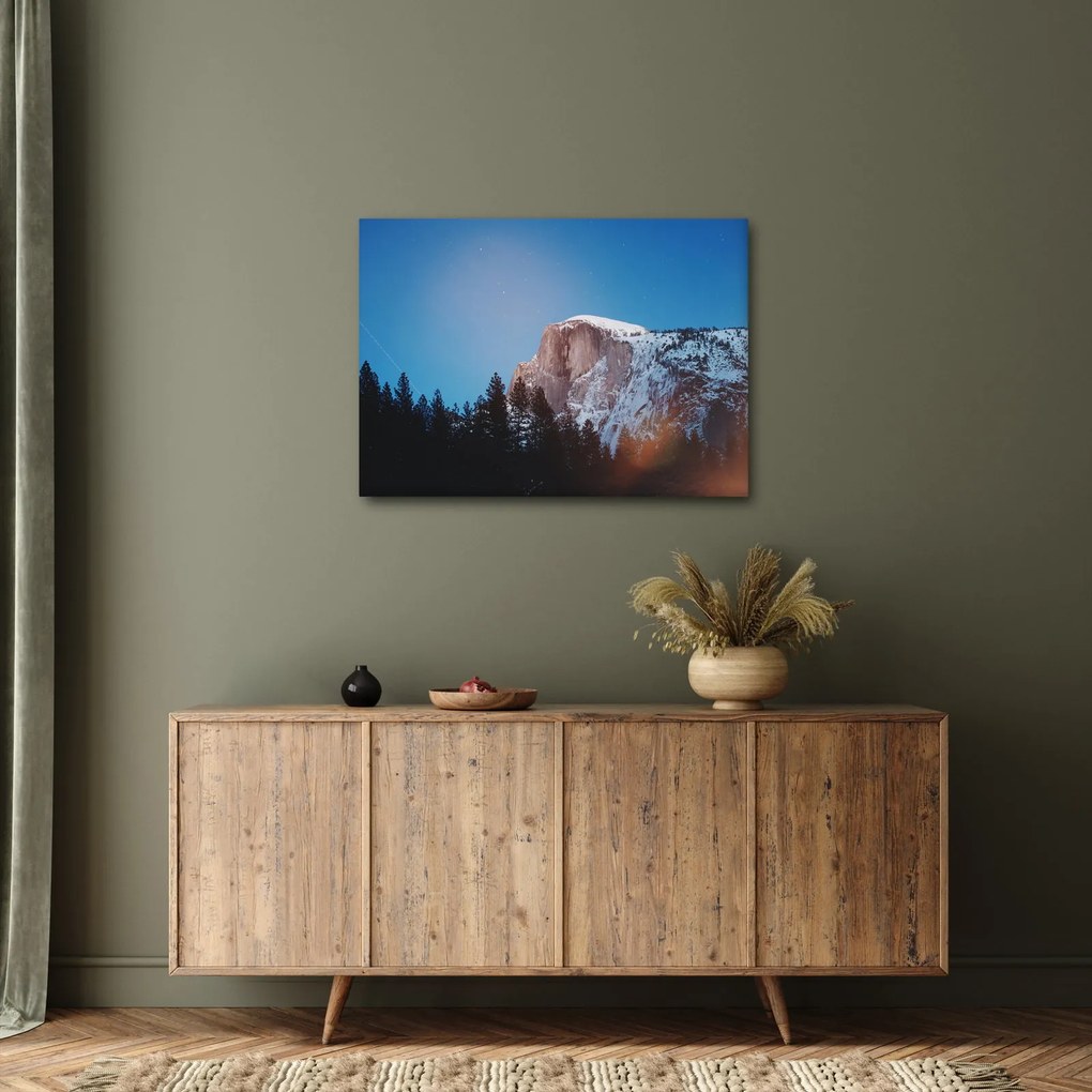 Kép - Éjszakai hegycsúcs (70x50 cm)