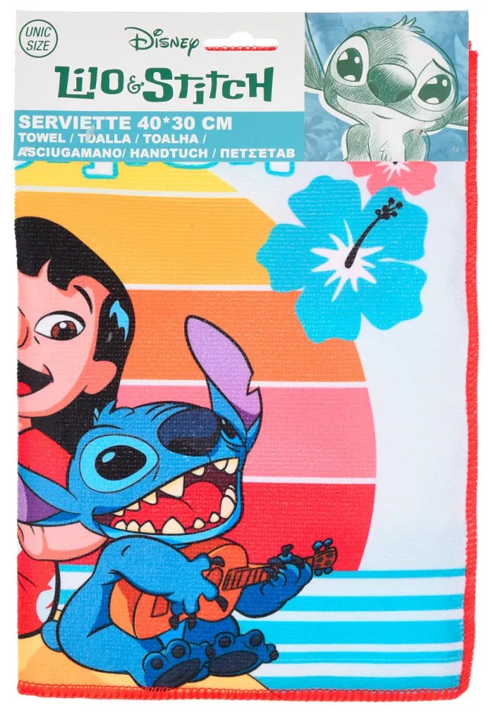 Disney Lilo és Stitch, A csillagkutya Sunset kéztörlő, arctörlő, törölköző 40x30 cm