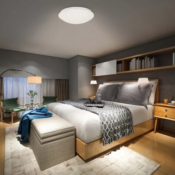 Briloner 3373-016 - dimmelhető LED-es mennyezeti lámpatest STARRY LED/15W/230V 3000-6500K + távirányító