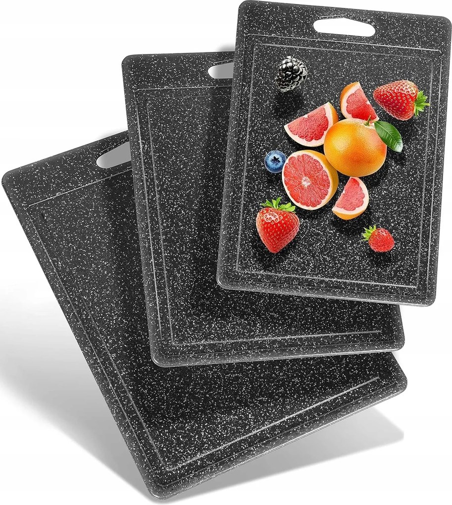 Deszka 3 Db-os Difuli Vágódeszka szett 3 részes, gránit megjelenésű