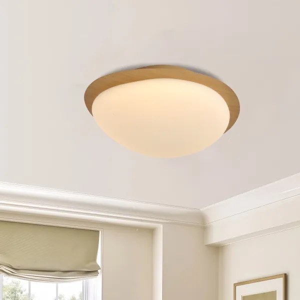 Brilagi - LED mennyezeti lámpa VISBY WOOD LED/18W/230V, Ø 38 cm, barna