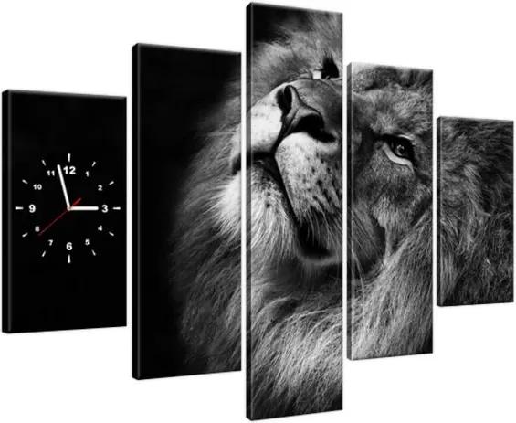 Órás falikép Ezüst oroszlán 150x105cm ZP2767A_5H