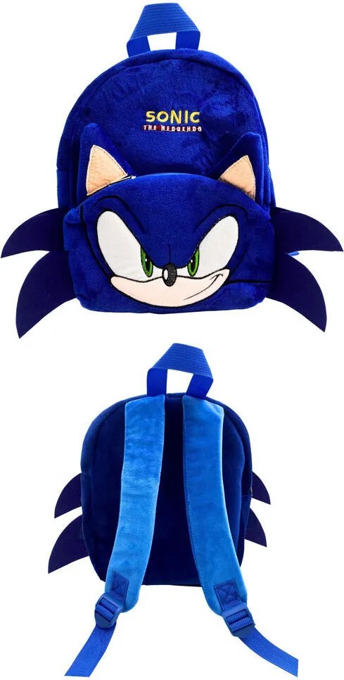 Sonic a sündisznó Blur 3D plüss hátizsák, táska 30 cm