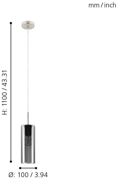 Eglo 98694 - Csillár zsinóron SELVINO 1xE27/15W/230V