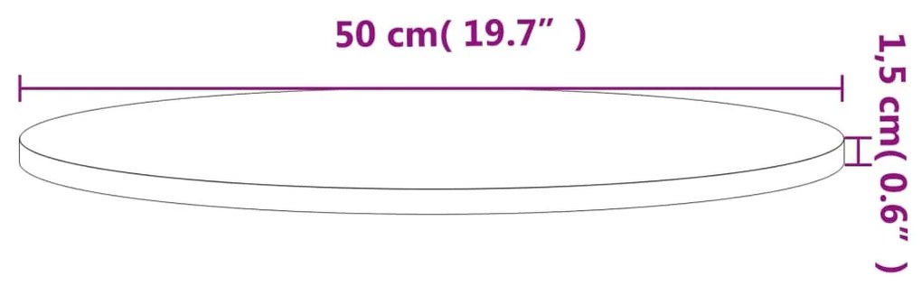 tömör bükkfa kerek asztallap Ø50x1,5 cm