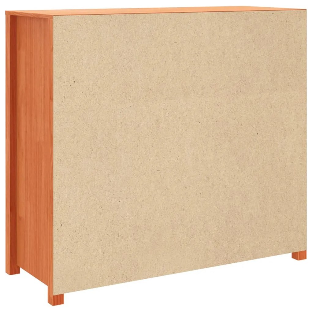 viaszbarna tömör fenyőfa kisszekrény 100 x 40 x 90 cm