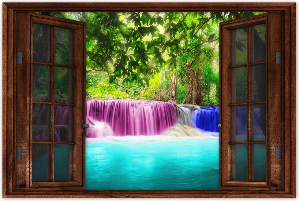 Poszterek 90x60 Színes vízesés