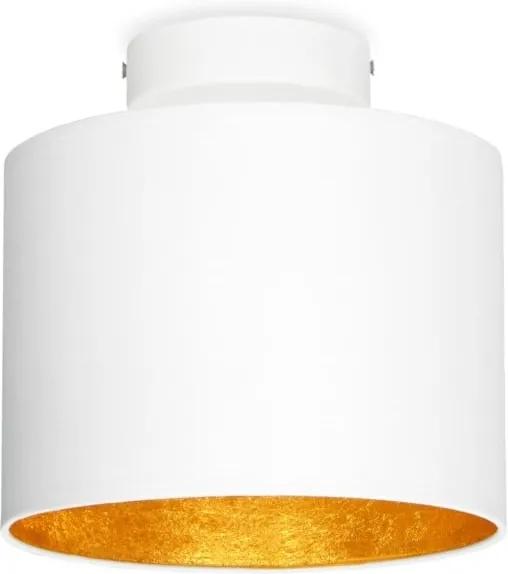 MIKA Elementary XS fehér mennyezeti lámpa aranyszínű részletekkel, ⌀ 20 cm - Sotto Luce