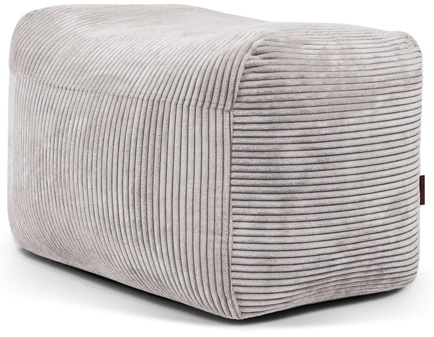 Világosszürke kordbársony babzsákfotel Plus 70 Lounge – SLOWDOWN