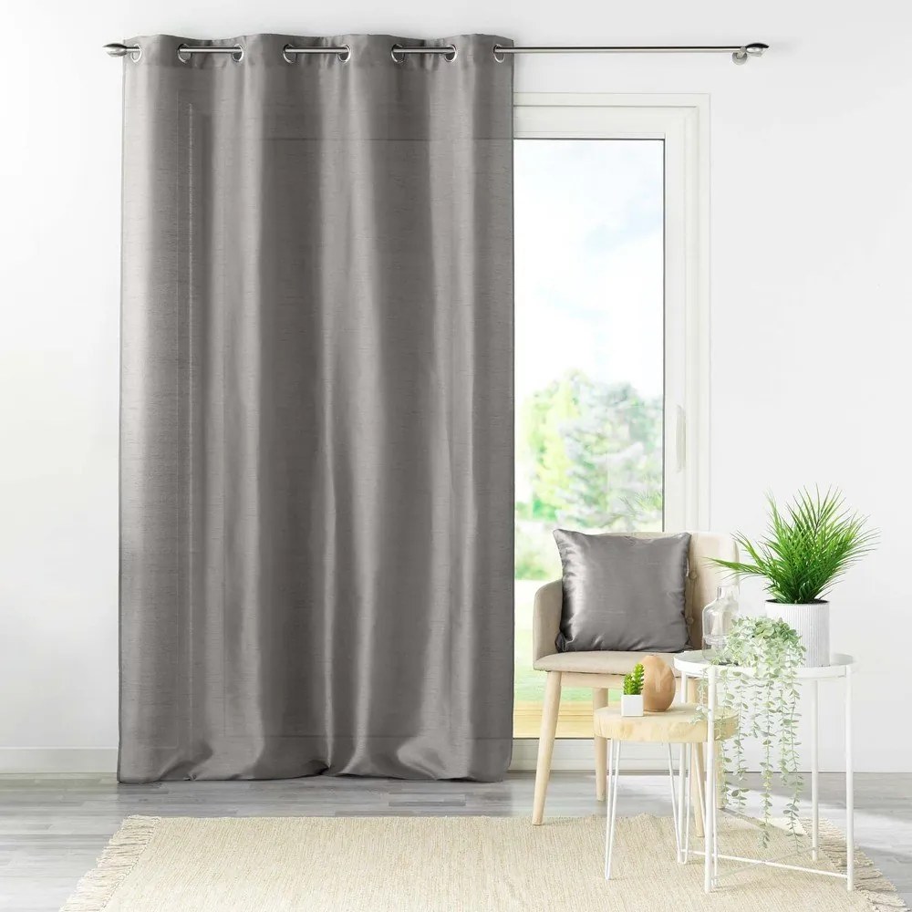 Sötétszürke szatén függöny 140x240 cm Shana – douceur d'intérieur