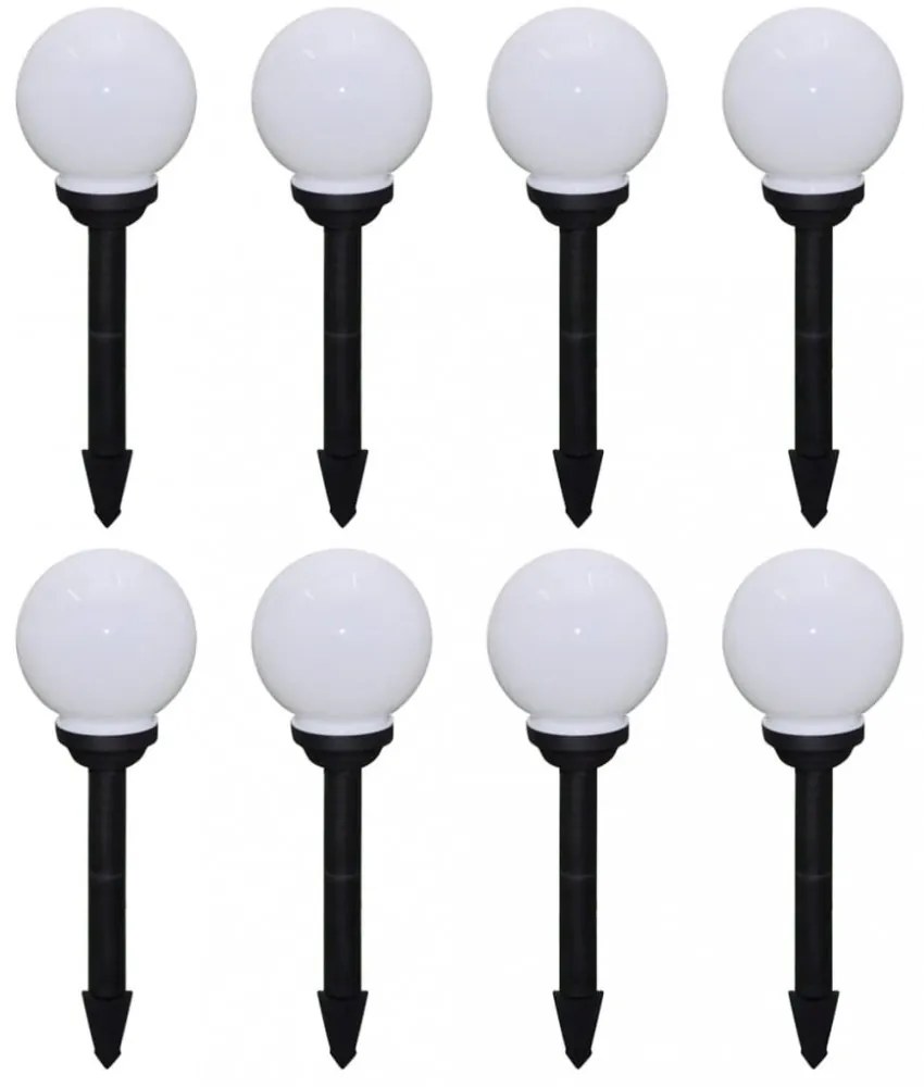 8 db kültéri gyalogjáró LED-lámpa cölöppel 15 cm