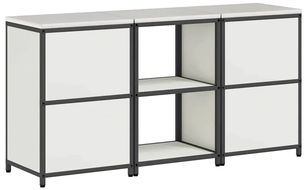 Konyhai Tároló Készlet polcokkal 3 pcs Fehér 180 x 50 x 92 cm
