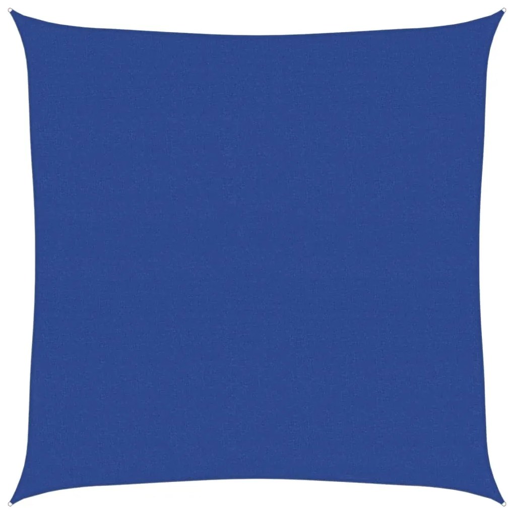 kék négyzet alakú HDPE napvitorla 160 g/m² 6x6 m