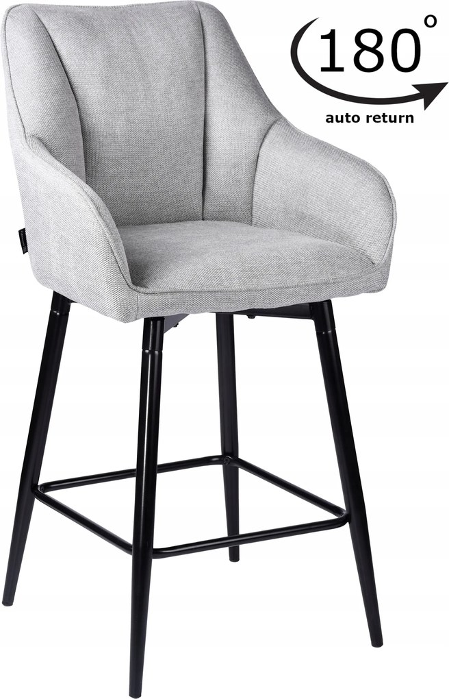 Hoker, bárszék forgó bárszék szürke konyhaszigethez Elmo