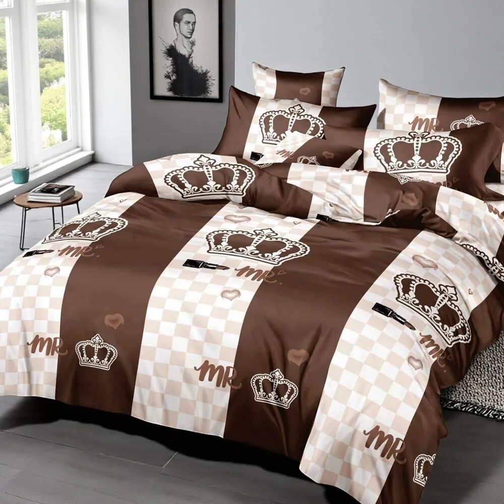 Ágynemű CROWN BROWN 7 részes 140X200 cm