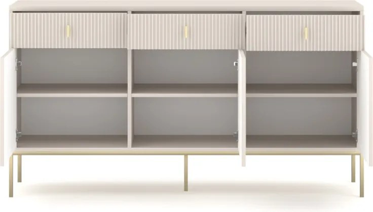 Komód MAGGIORE MA03 3 ajtó/3 fiók kasmír/arany