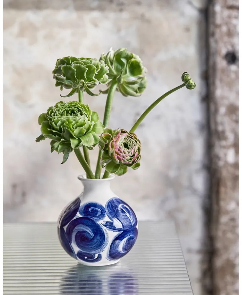 Kék kézzel festett agyagkerámia váza Tulle – Kähler Design