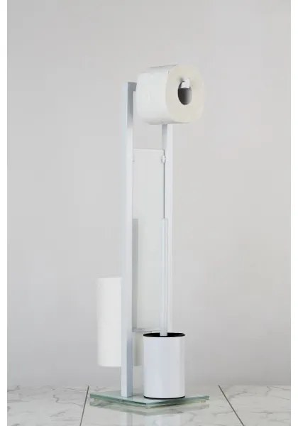 WENKO 21565100 - RIVALTA WC-kefe 18x70 cm fehér/fekete