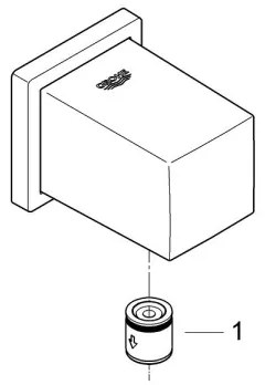 GROHE 27704000 - Fali zuhanykönyök EUPHORIA CUBE 12” fényes króm