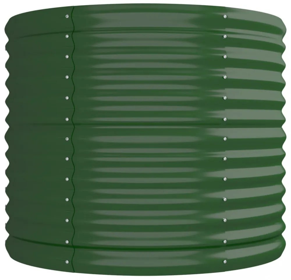 zöld horganyzott acél kerti magaságyás 296x80x68 cm