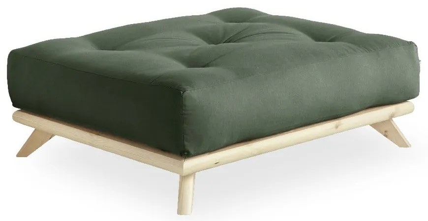 Senza Natural Clear/Olive Green lábtartó - Karup Design