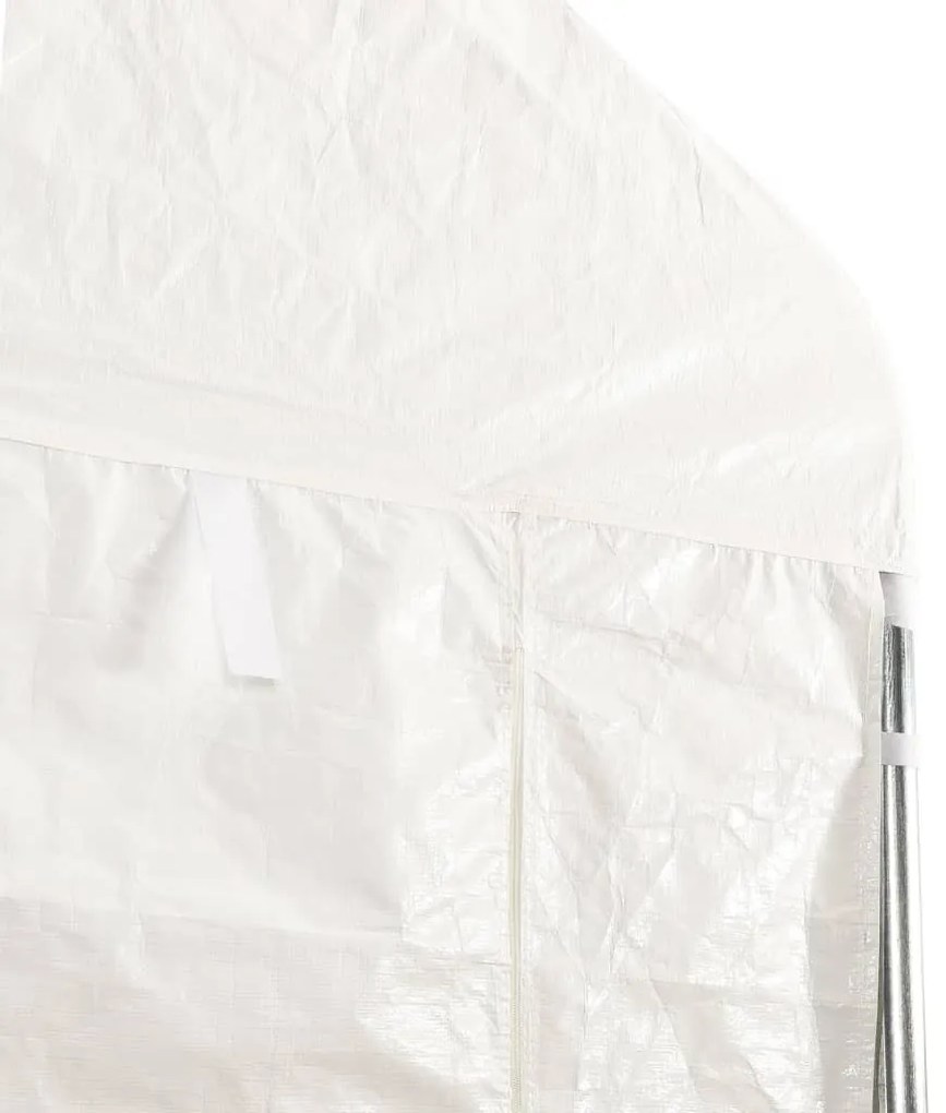 fehér polietilén pavilon tetővel 13,38 x 5,88 x 3,75 m