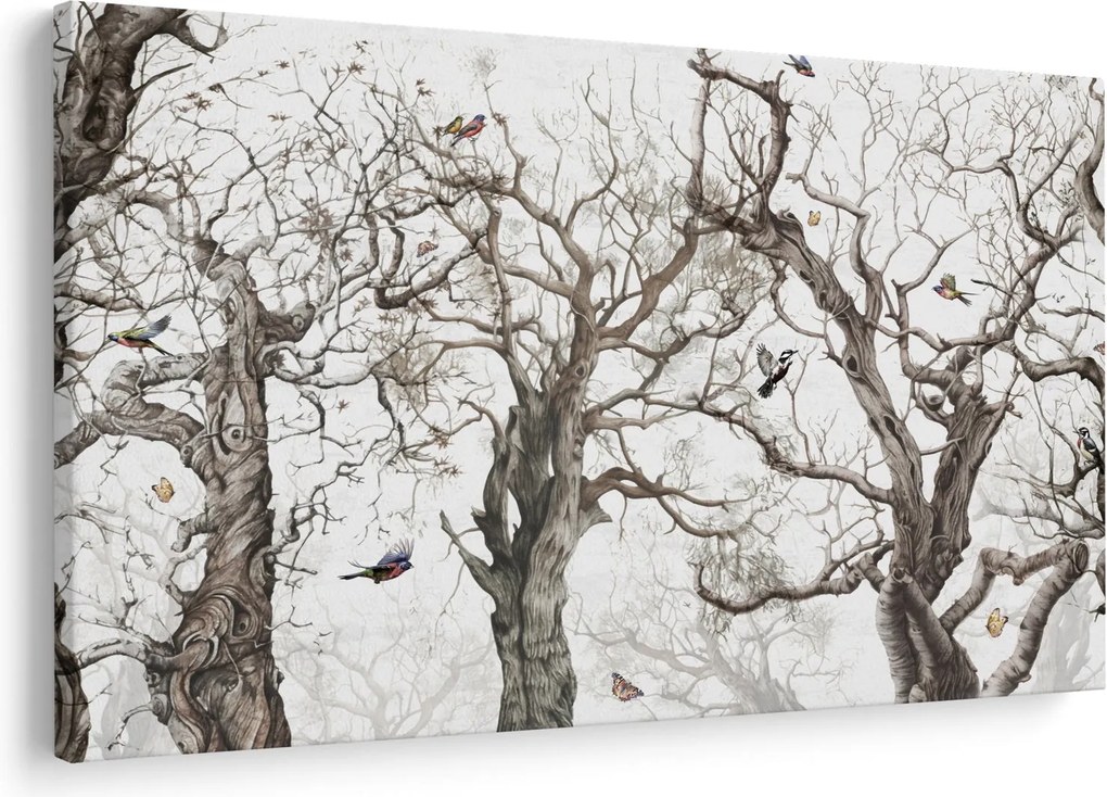 Kép - Erdei minta, rajz (90x60 cm)
