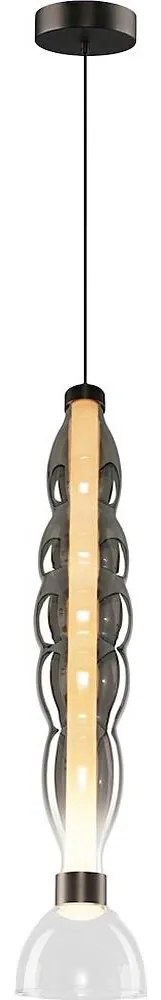 LED Csillár zsinóron LUCCO LED/18W/230V átm. 15 cm füstös