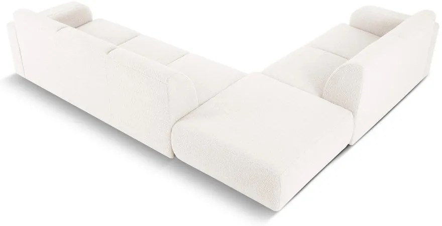 Fehér buklé sarokkanapé (bal oldali) Molino – Micadoni Home