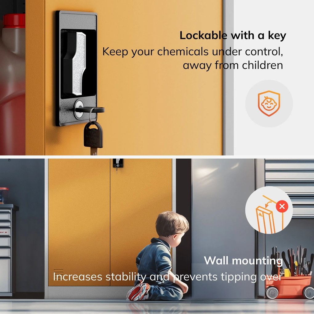 MARIA VEGYSZERSZEKRÉNY, 900 x 1850 x 400 mm, szürkéssárga