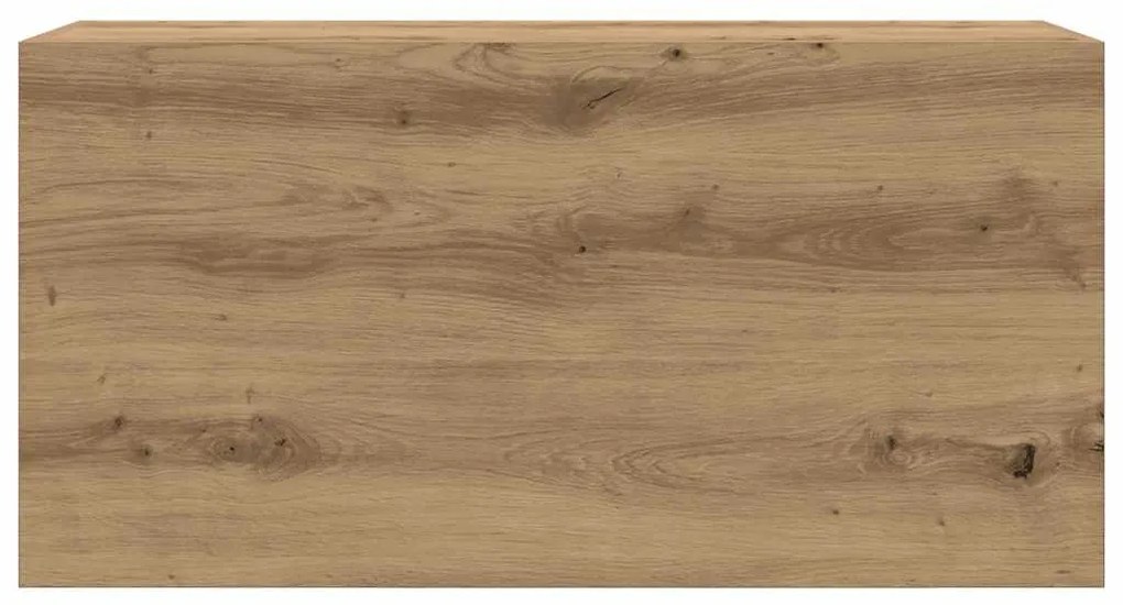 kézműves tölgy szerelt fa fali fürdőszobaszekrény 80x25x40 cm