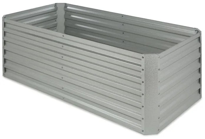 Blumfeldt High Grow Straight, magaságyás, 180 x 60 x 90 cm, 970 l, cinkelt acél, ezüst