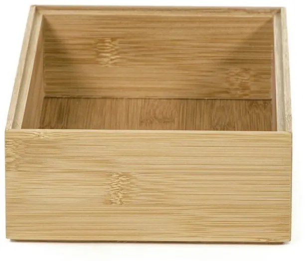 Szervező Compactor Bamboo Box, 22,5 x 15 x 6,5 cm, natúr fa