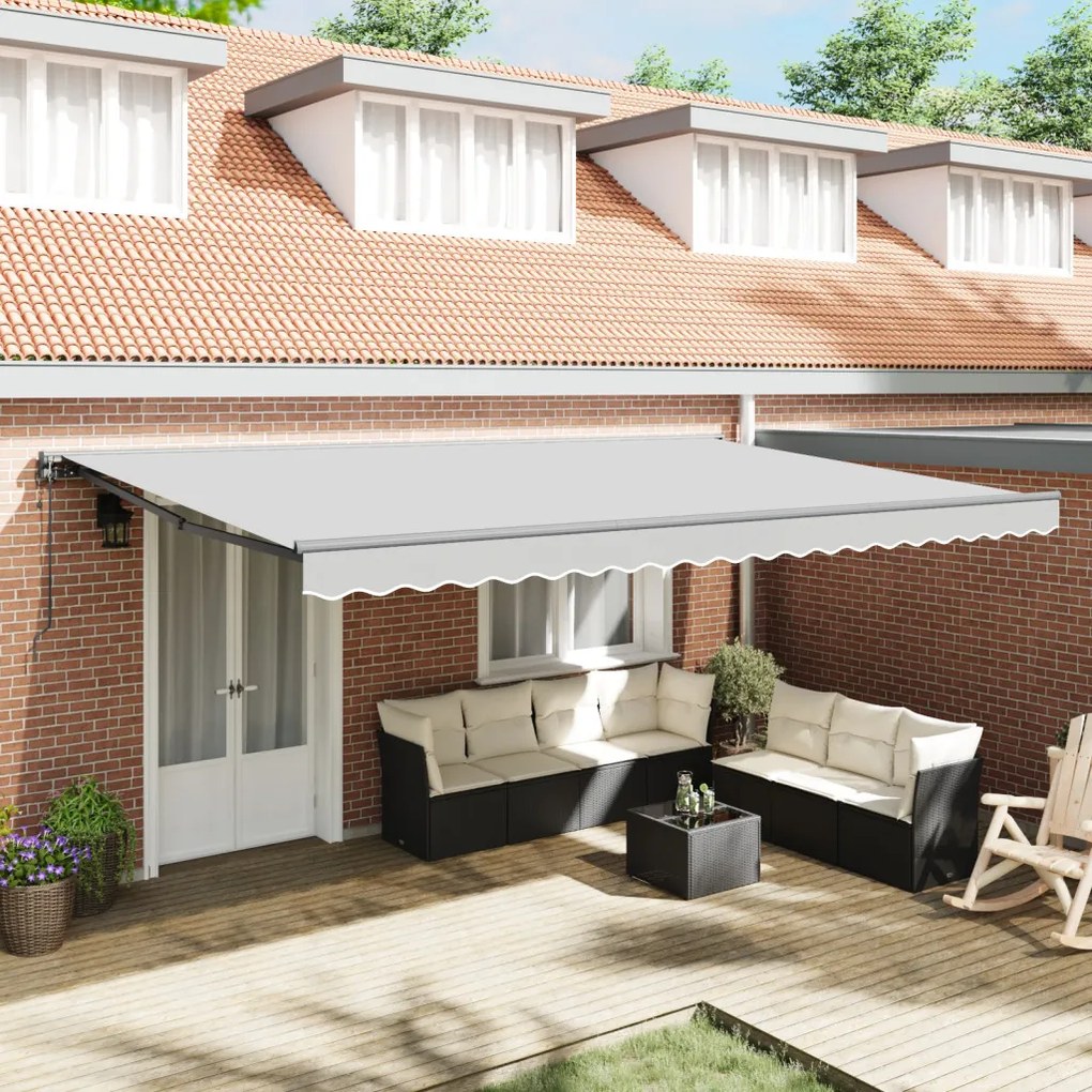 Napernyő keret Antracit 4 × 3 m Porszórt acél, alumínium