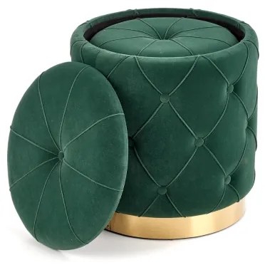 KÉSZLET 2x Taburet POLLY átm. 40/44 cm zöld/arany