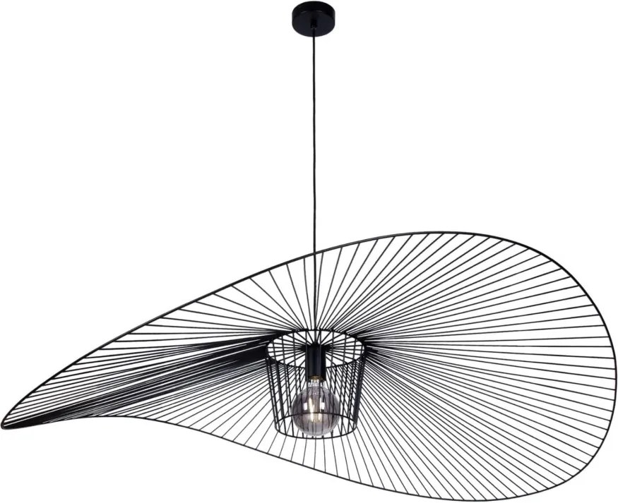 KAJA KP-21_CZARNY CZARNY Modern Függesztett Lámpa Fekete E27 IP20