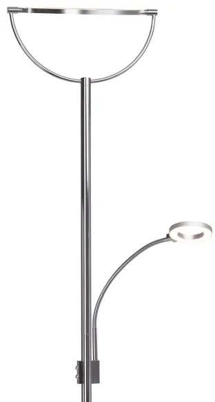 Brilliant - LED dimmelhető állólámpa DEMIAN 2xLED/12W/230V fényes króm