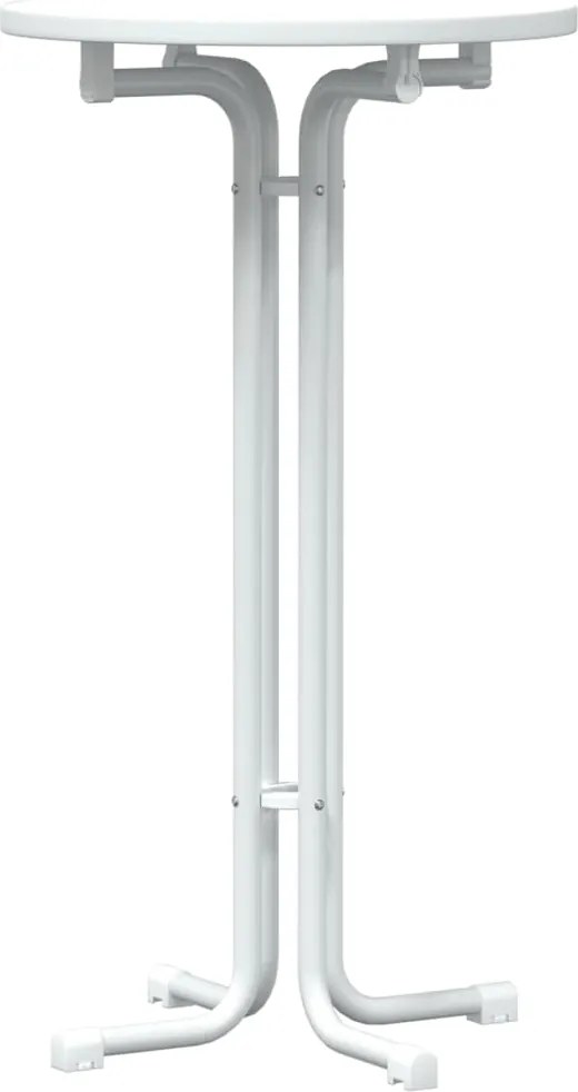 vidaXL fehér bárasztal szerelt fa és acél Ø60x110 cm