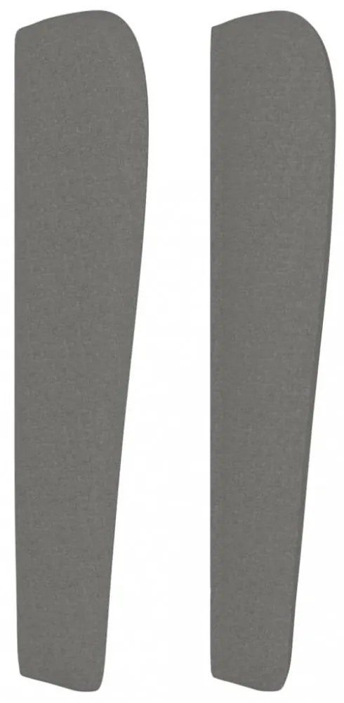 sötétszürke szövet fejtámla szárnyakkal 147 x 23 x 118/128 cm