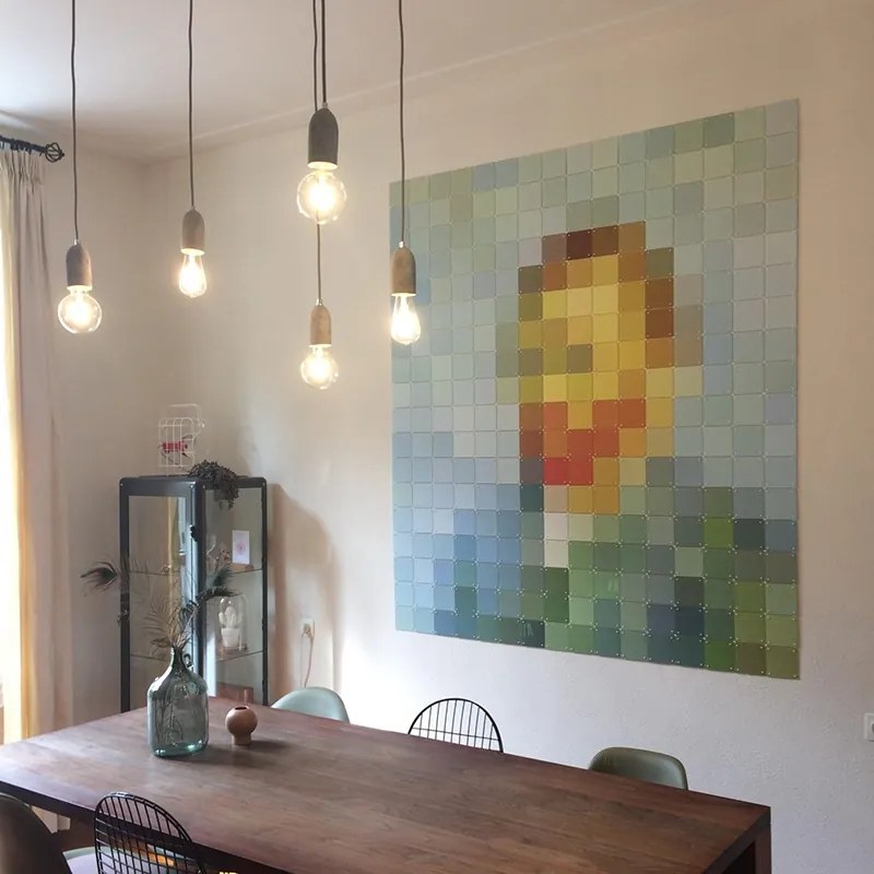 Ipari lógólámpa szürke betonból - Cava 5