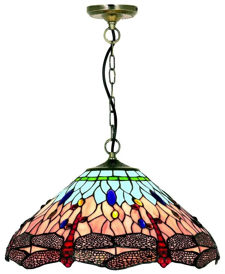 Searchlight 1283-16 - Tiffany csillár láncon SZITAKÖTŐ 1xE27/60W/230V