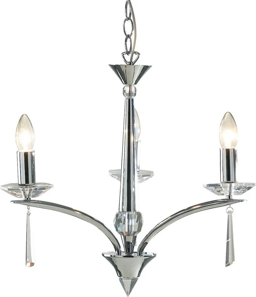DAR LIGHTING HYP0350 HYPERION Kristály Csillár Csiszolt króm E14 IP20